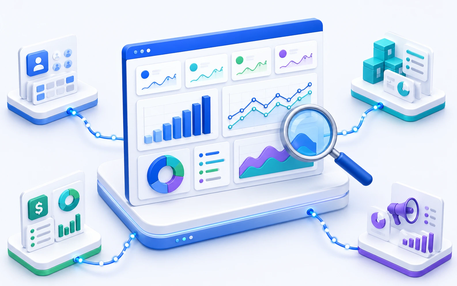 Real-time analytics dashboard with channel profitability, product margins, and executive KPIs
