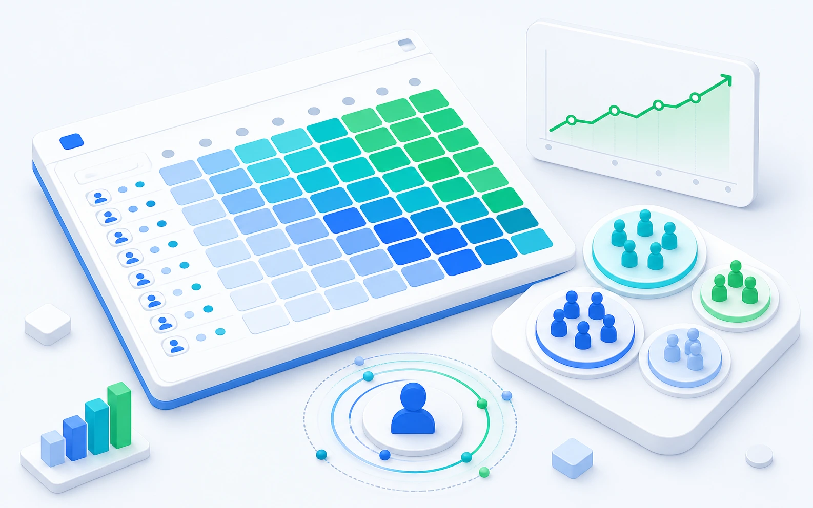 Customer cohort and retention analysis heatmap