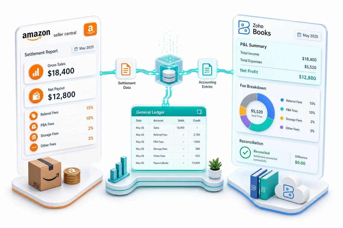 Monthly Bookkeeping for Amazon Sellers Using Zoho Books: A Step-by-Step Workflow