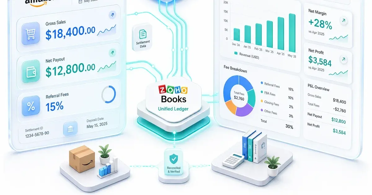 Monthly Bookkeeping for Amazon Sellers Using Zoho Books: A Step-by-Step Workflow