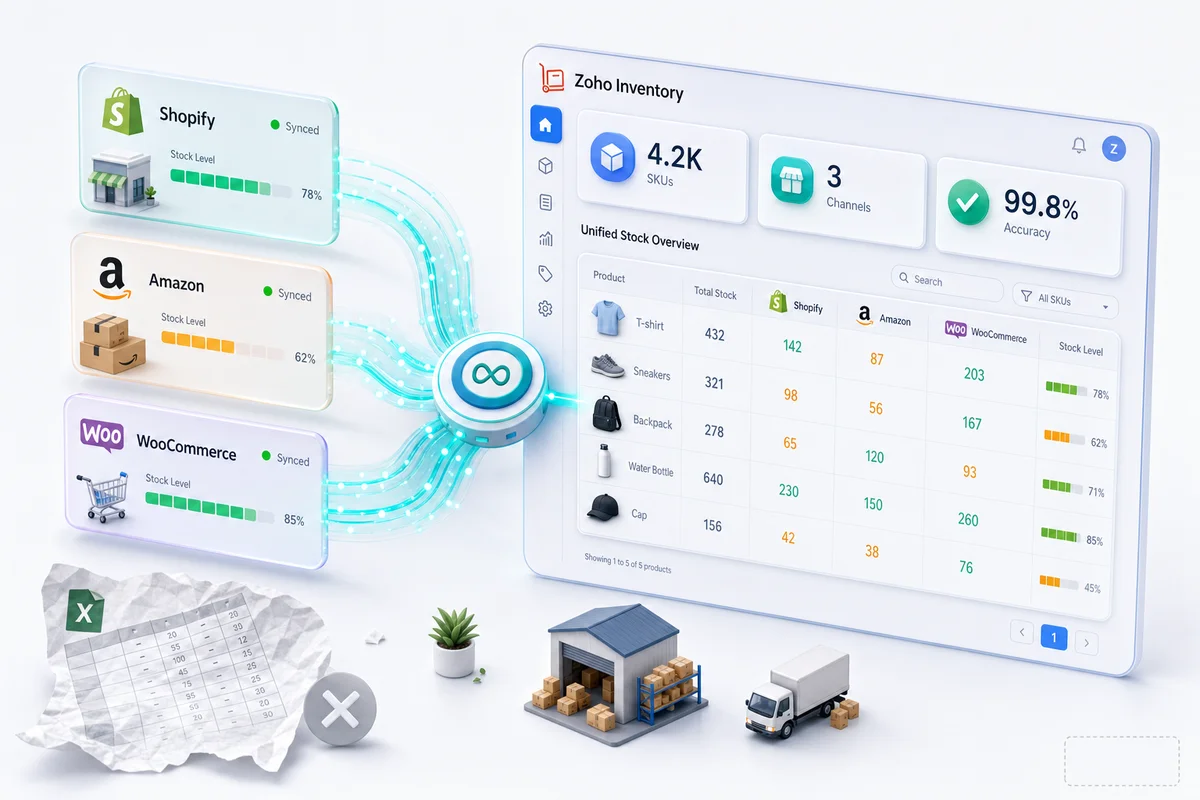 Multi-Channel Inventory Management: How to Sync Shopify, Amazon, and WooCommerce Without Spreadsheets