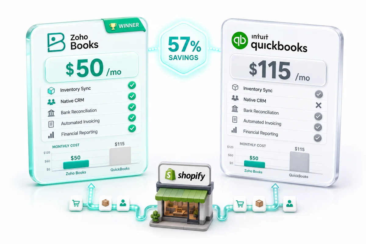 Shopify Accounting Software: Why Zoho Books Beats QuickBooks for Online Sellers