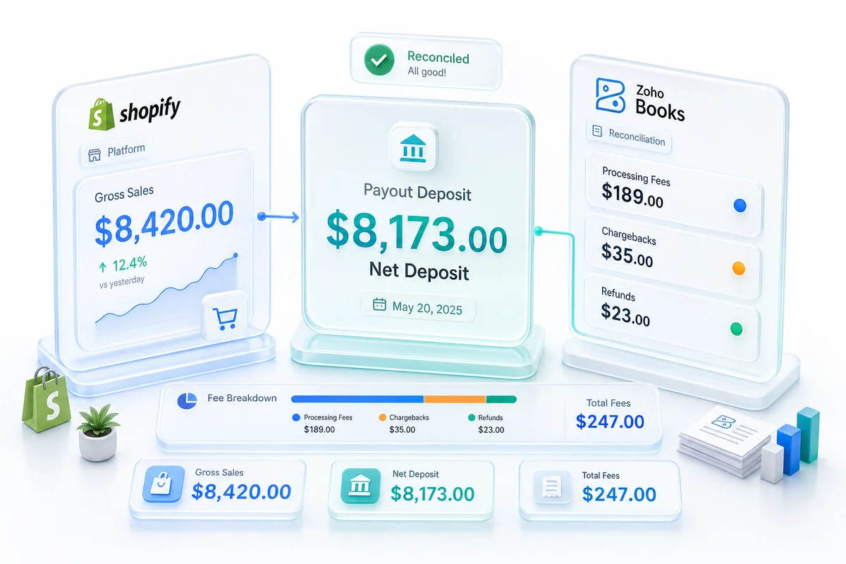 Shopify Payments and Zoho Books: Complete Fee Reconciliation Setup Guide