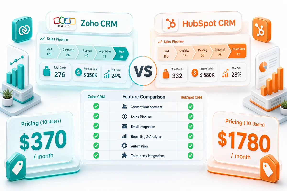 Zoho vs HubSpot: Complete CRM & Marketing Comparison for 2026