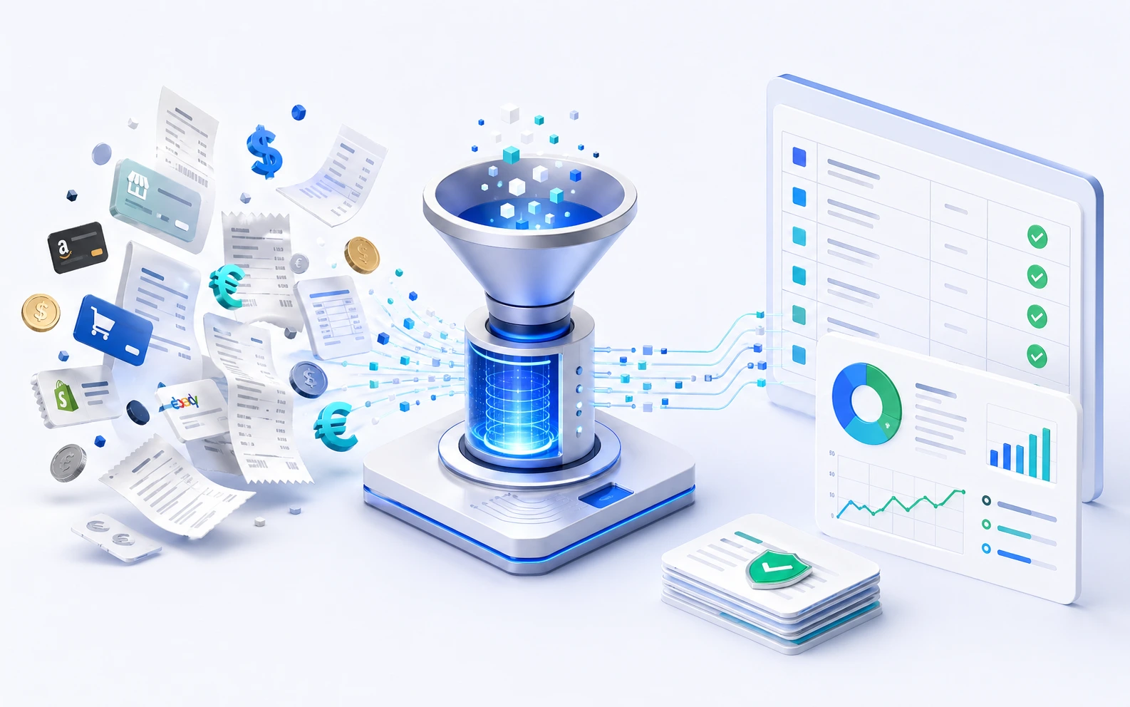Automated finance reconciliation transforming raw payouts into clean, matched books