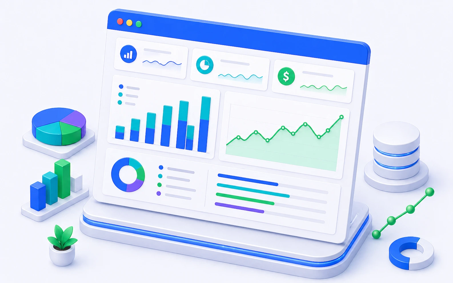 Financial dashboards with revenue, profit, and KPI tracking